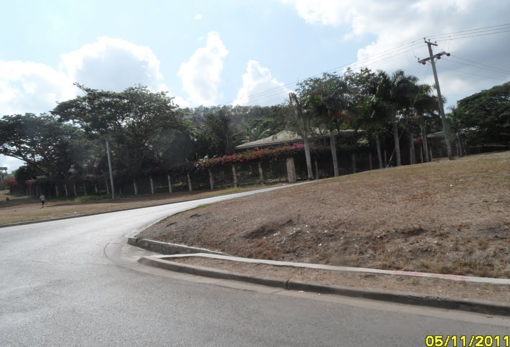 Indonesian Embassy Residence Buildings on corner of Kitogara Street and viewed from along Sir John Guise Drive in GORDONS 5 area, on 5-11-2011 by Peter John Tate,