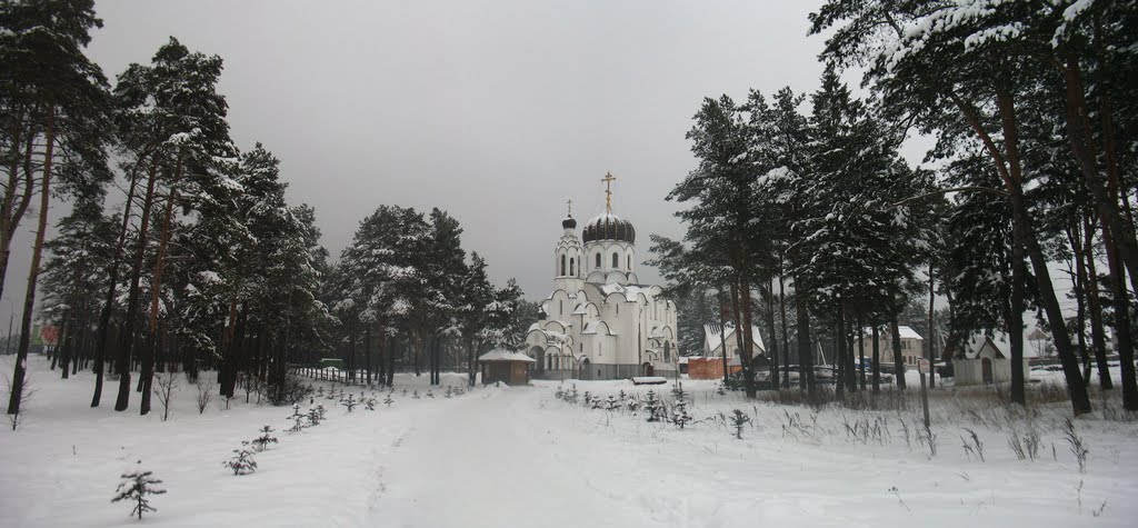 Church in Vialikaje Sciklieva by Andrej Kuźniečyk