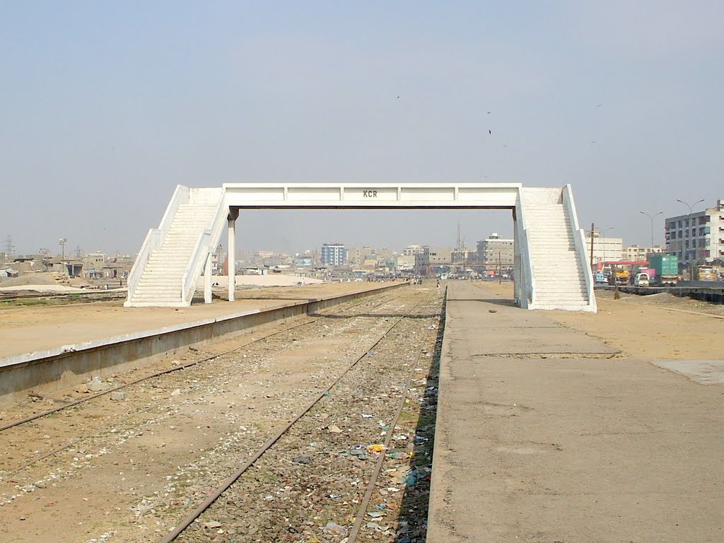 A view of the Wazir Mansion Station yard on closed Karachi Circular Railway, Karachi. by Ghilzai