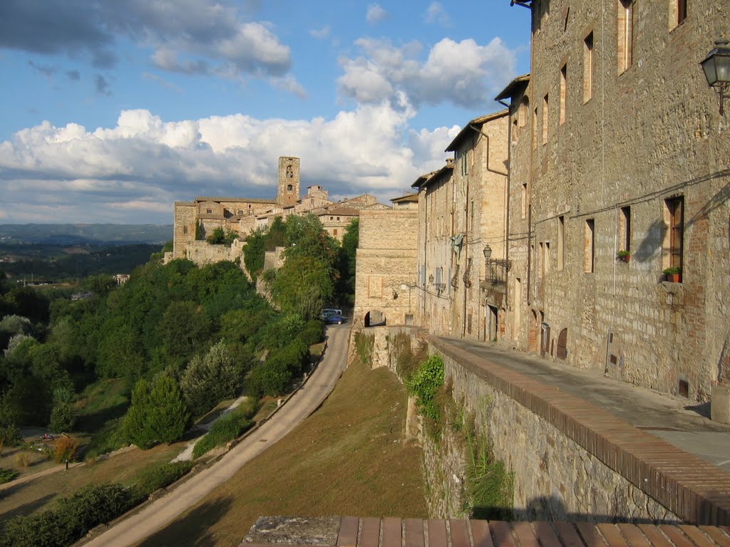 Colle di Val d'Elsa from Via dietro le Mura (road behind the walls) by John A Forbes