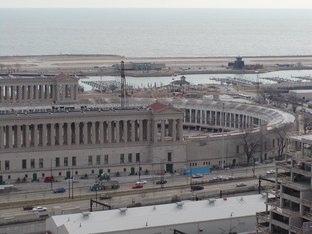 Soldier Field undergoing a face lift by marcorodriguez