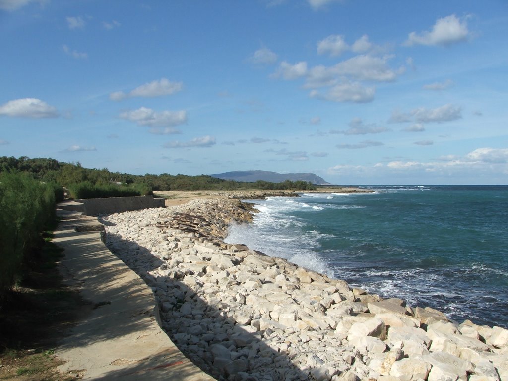 View towards Cap Bon from the remains of the Punic town (C6th - C3rd BC) of Kerkouane by John Goodall