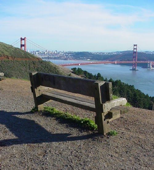 Bench View of Golden Gate Bridge by coloradojak - Keep Panoramio Alive