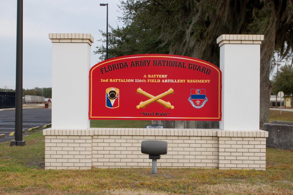 Sign - A Battery, 2nd Battalion, 116th Field Artillery Regiment, Florida Army National Guard, Bartow, FL by Scotch Canadian