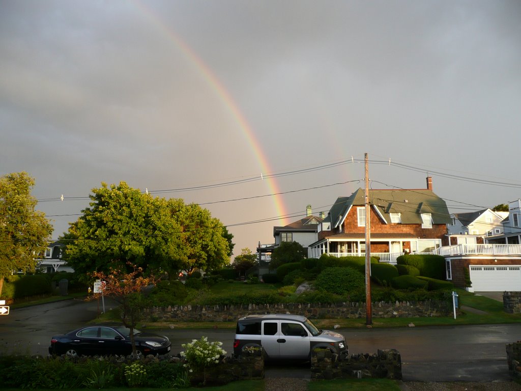 Rainbow above house by zachgreensite