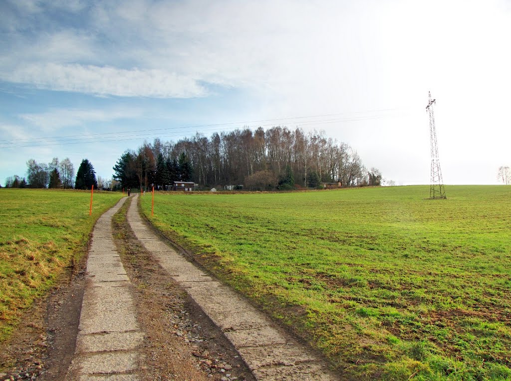 Rundweg Lugau/Erzgeb. - Blick zur Halde des Hoffnung-Schachtes (1870-1929) by Rudolf Henkel