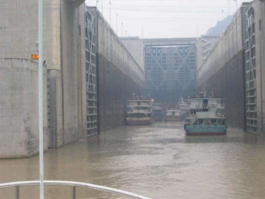 Three Gorges Dam ship locks by Dave~