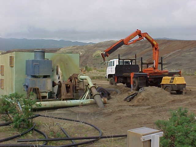 P12 Tailings pump at Waikato North Head Mine site by xanthate