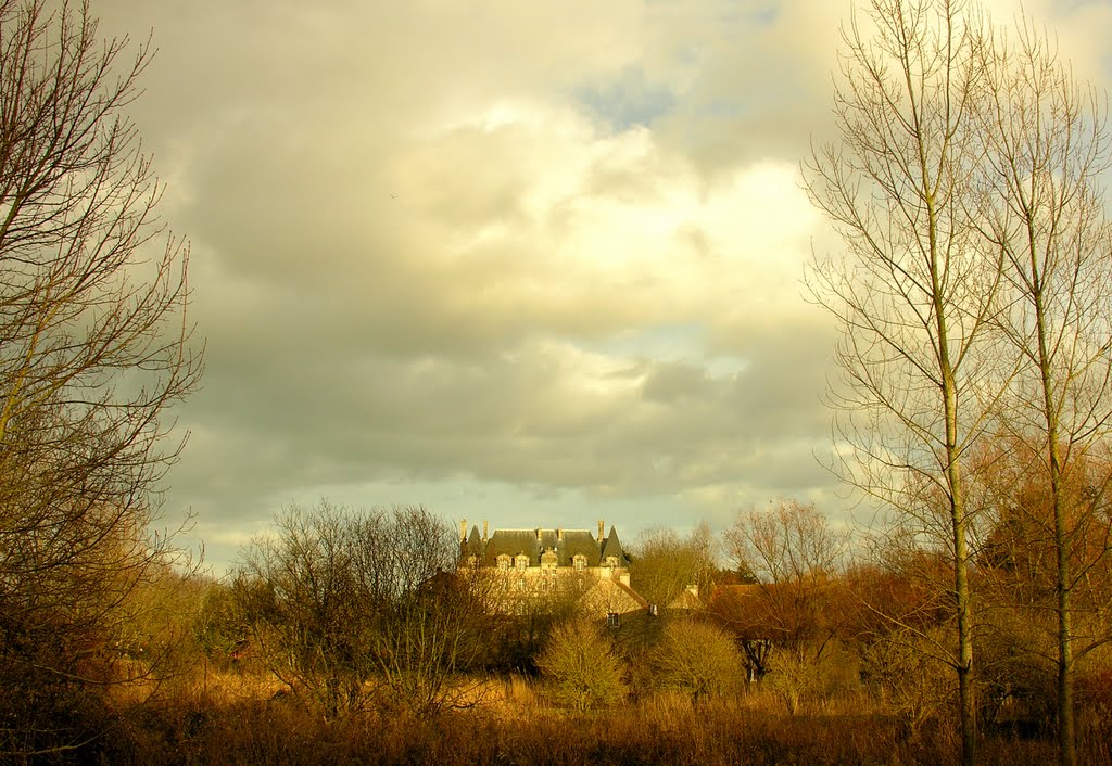 Le château de courseulles en fin de journée by olivier mercier