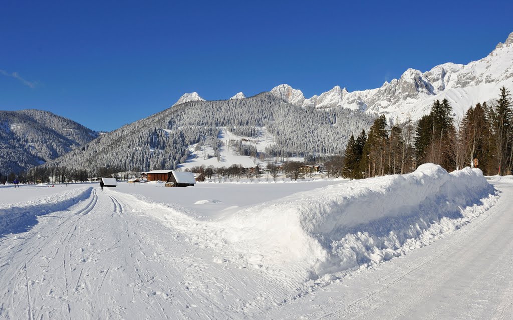 An der Loipe in Ramsau am Dachstein, Blick Richtung Beach by Toni Schröttner