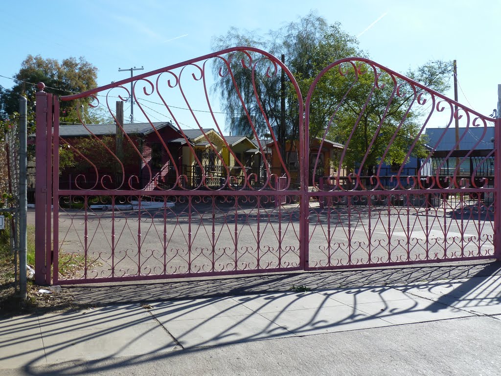 Phoenix, AZ: W 11th Ave. Pink Gate, Old Motor Court, 2012, Ibis Blas Photographer by tceng