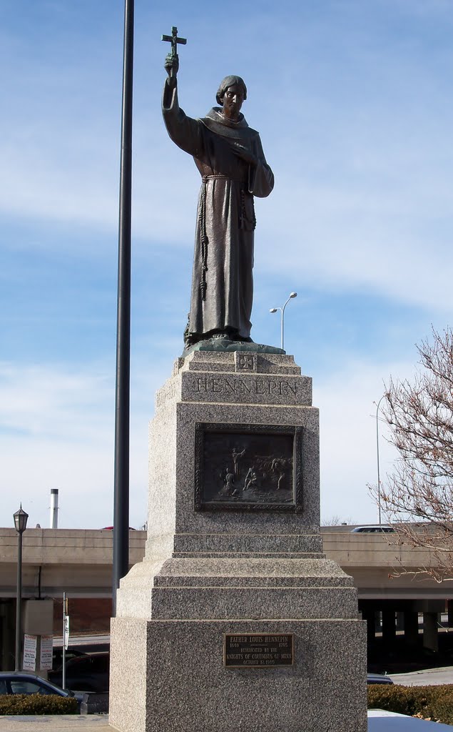 Father Hennepin statue by Jon Platek