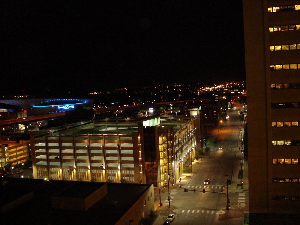 Parking garage at night by lukexmartin