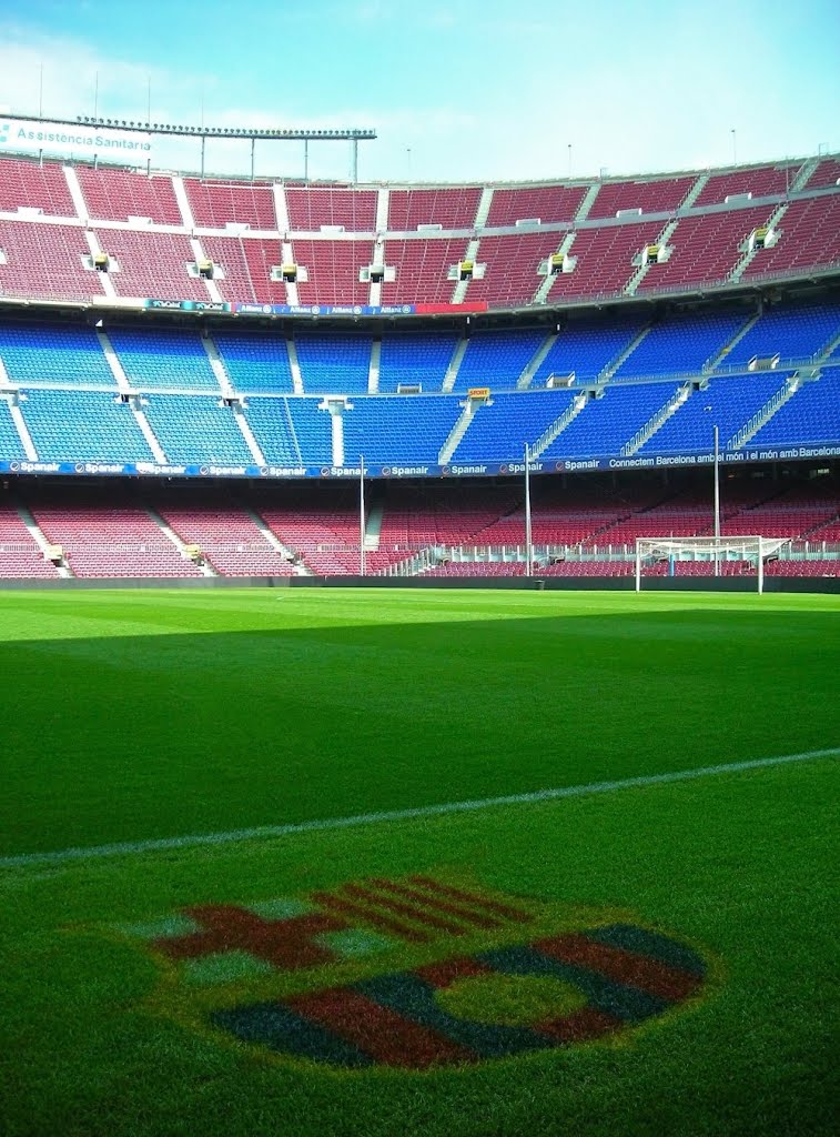 " Camp Nou - Barcelona " - - This image was taken inside the Football Stadium " CAMP NOU " in Barcelona and it shows the West-Tribunes of this gigantic stadium. Camp Nou is the largest (99.723) and one of the most atmospheric Football Stadiums in Europe. by whatawonderfulworld