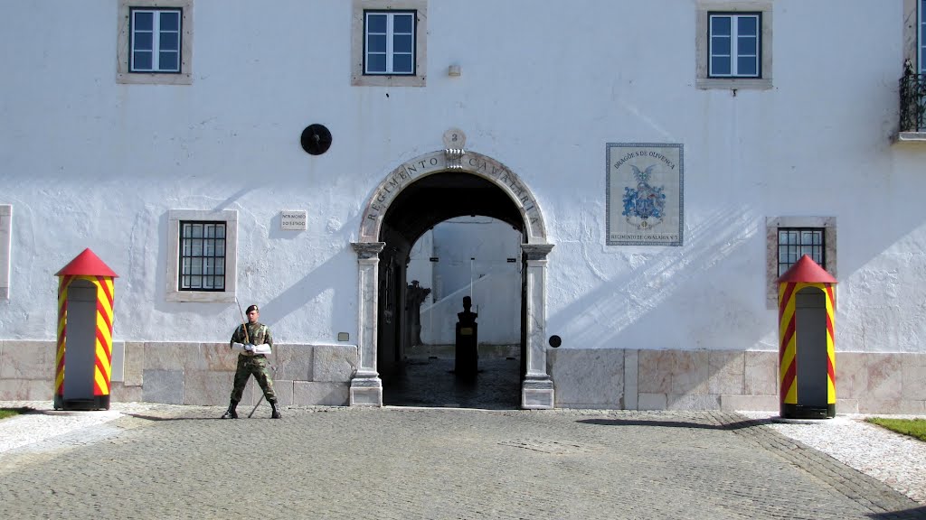 Guarding the barracks in Estremoz in Portugal. by Derek Emson