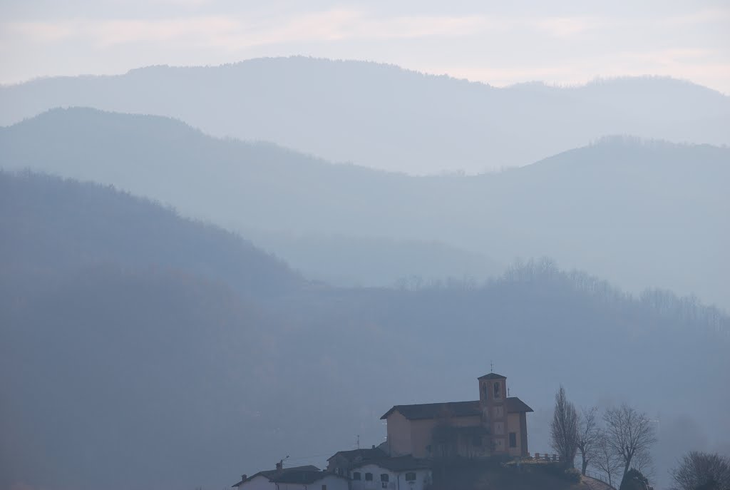 Fortunago... colline nebbiose... by arturo defilippi