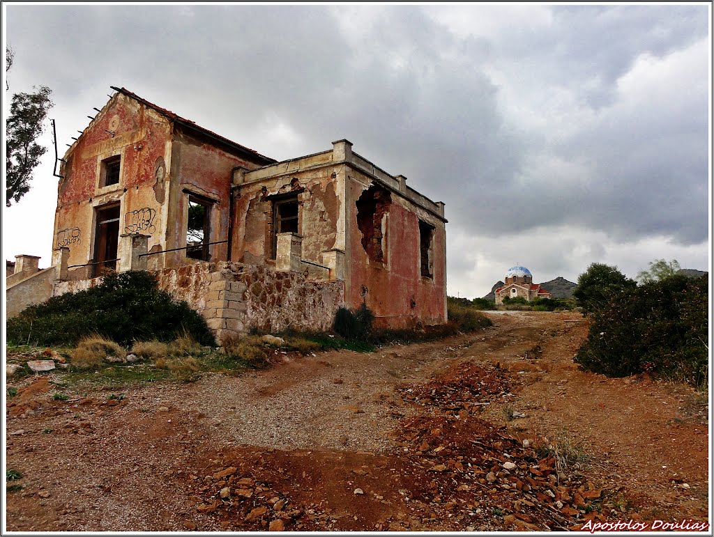 Ruins of building in Sounion by Apostolos J. Doulias by Apostolos J. Doulias