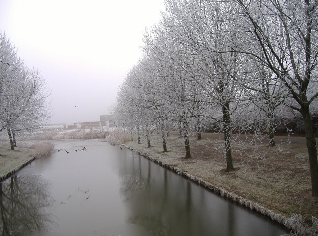 Sight over the Veeregracht by Cor Kan Almere