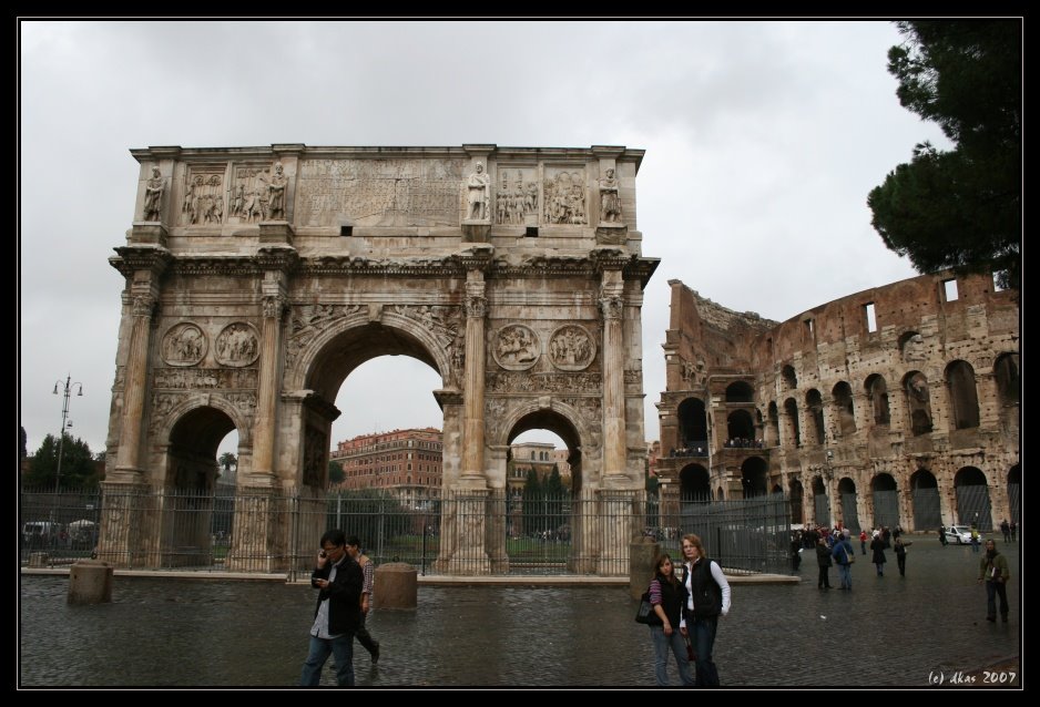 Arch of Constantine with Colosseum by Daniel Kasal