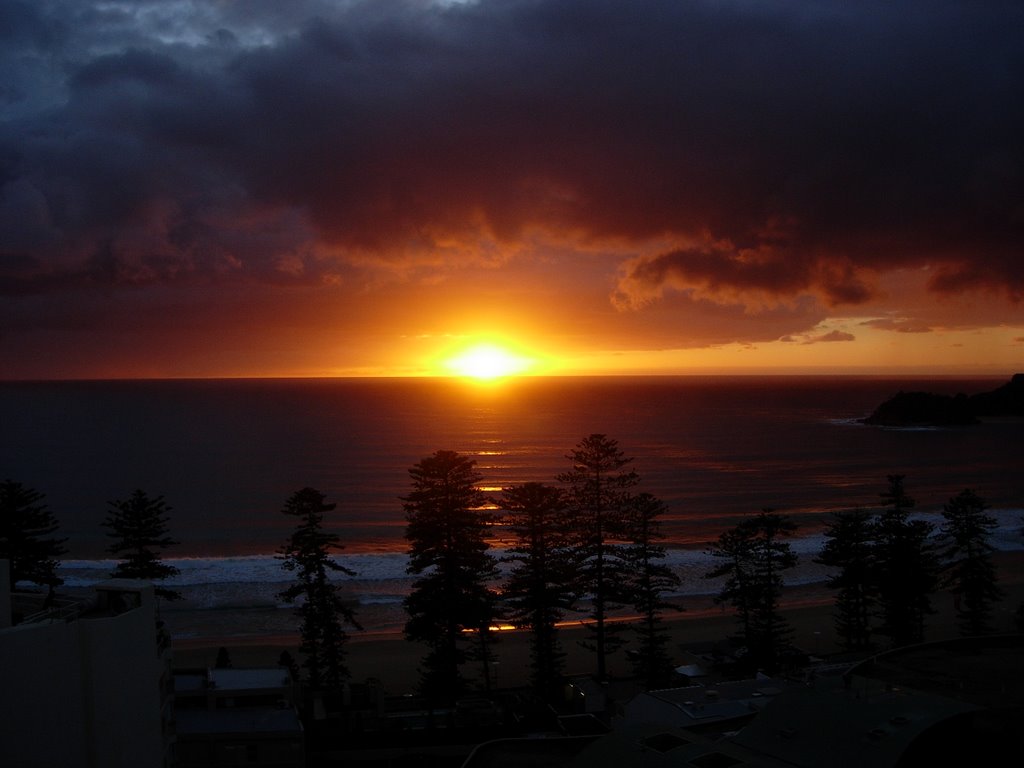 Sunset on Manly Surf Beach by mikatchou