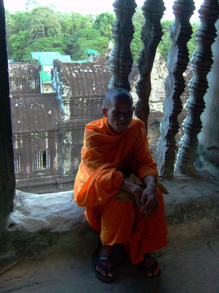 Angkor Wat-Monk by imagine.asia