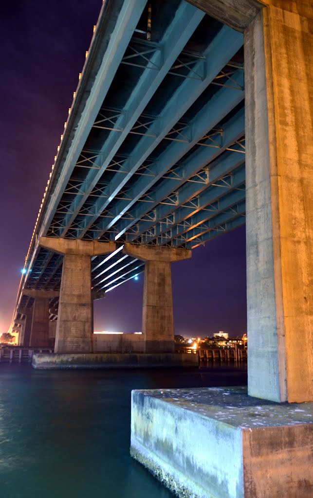 Below Dunloten brige at night by James G A