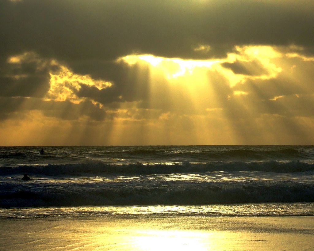 Caswell Bay Winter Sun by carreg