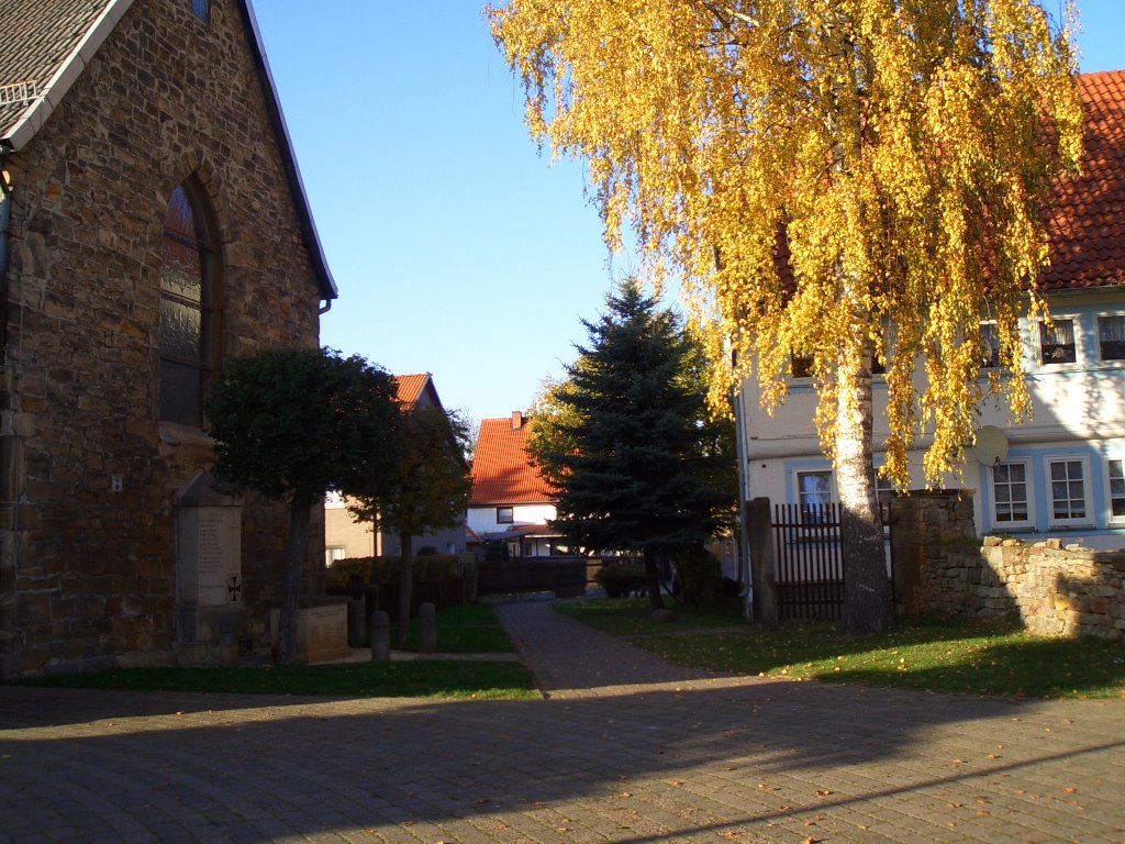 Church and rectory, Günthersleben by mcgruebner