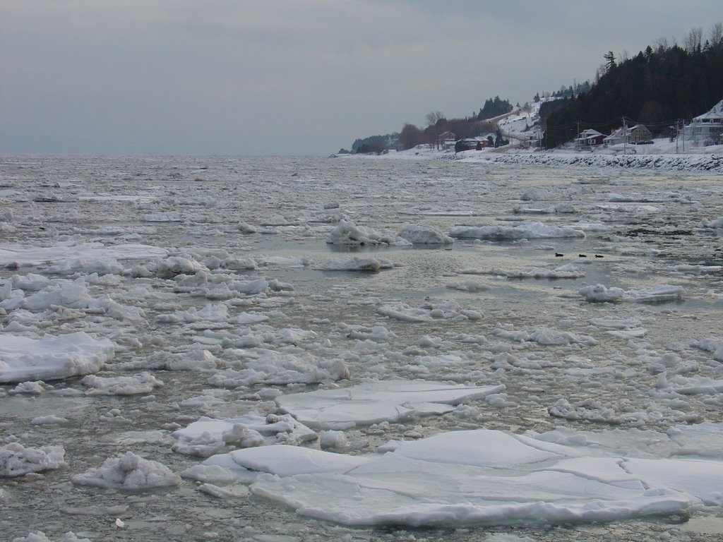 Icebergs on ST. Lawrence river, Saint-Irénéé, Charlevoix, QC, Canada by Tarmo78