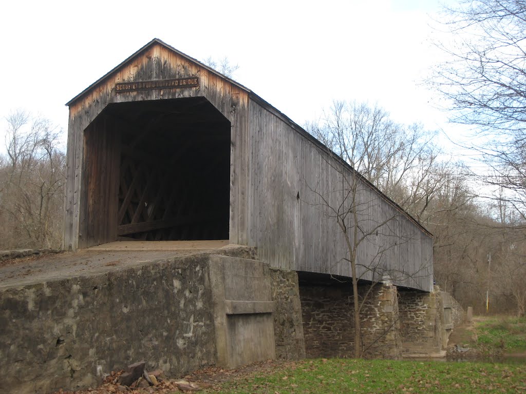 Schoffield Covered Bridge, Tyler State Park, PA by bobneub