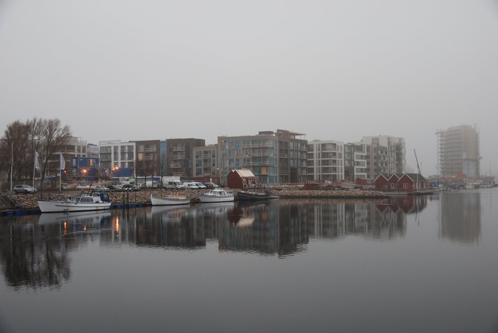 Sluseholmen in the mist by christopher.leth@gmail.com