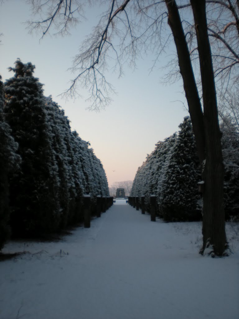 Kruiswegstatie in de winter by ankeh8