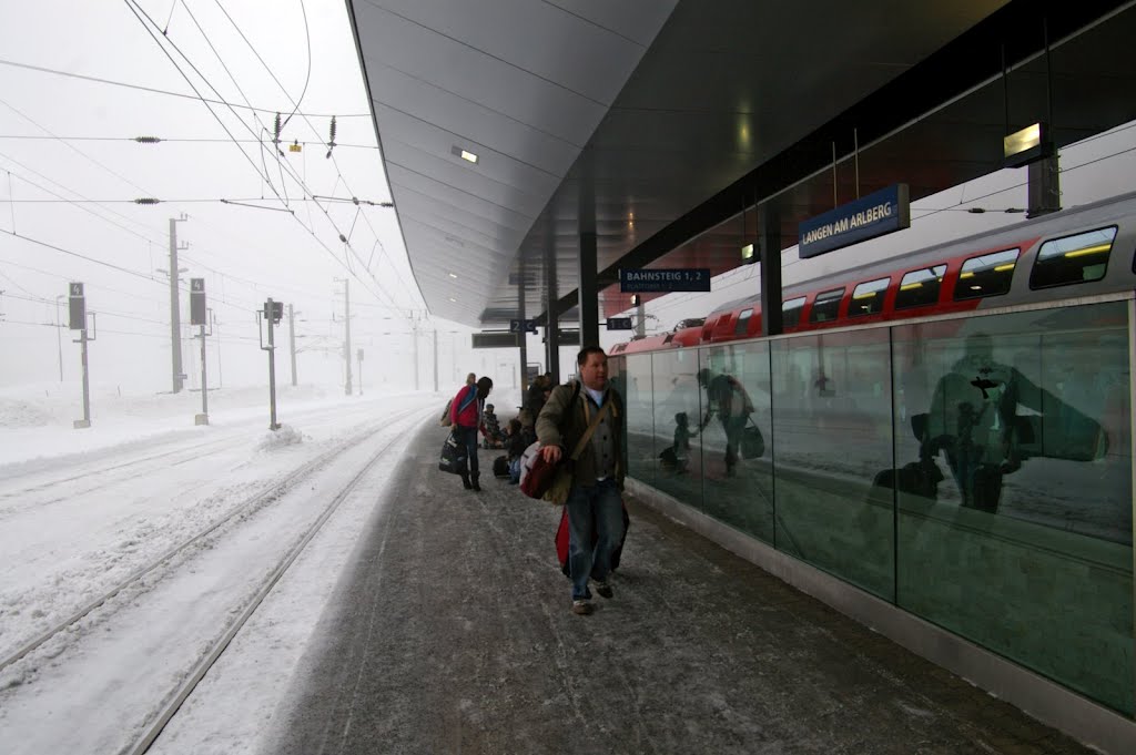 Langen am Arlberg railway station, Austria by Al-Xander