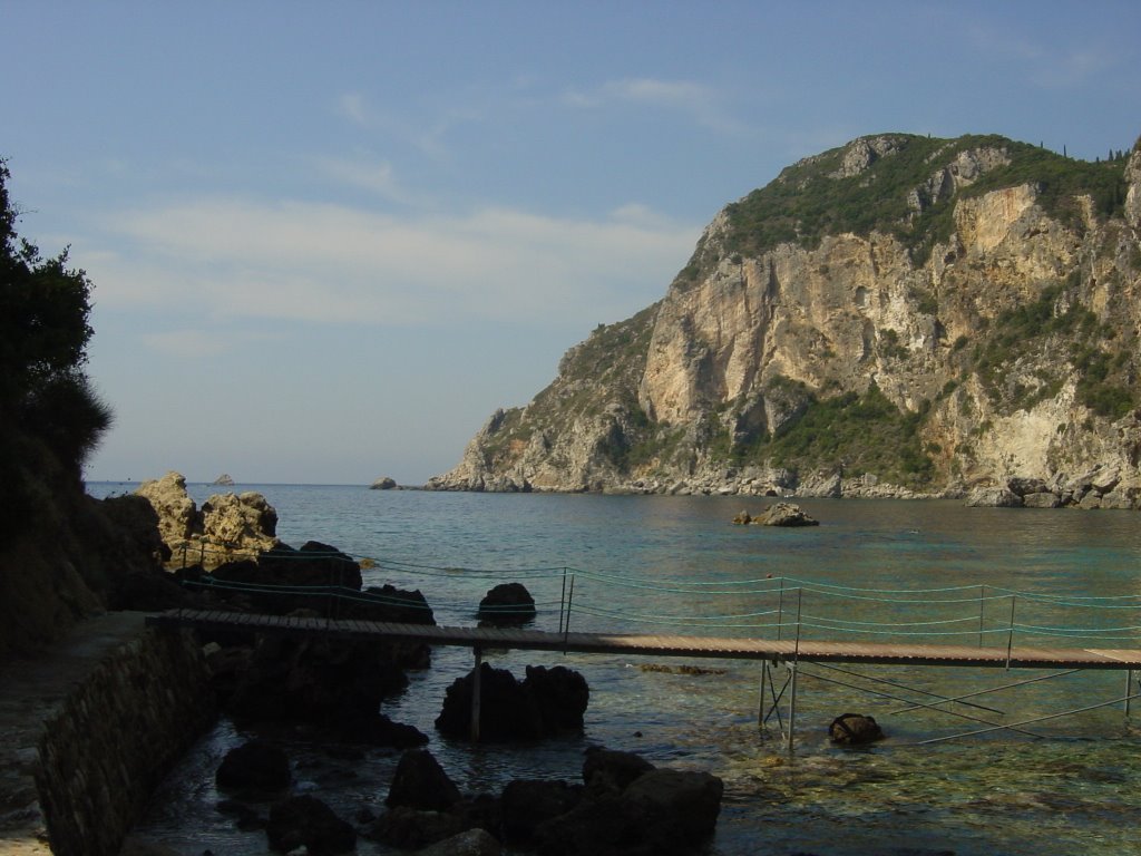 Corfu, Paleokastrites, view bay by wvletter