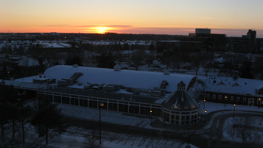 Jan 2011 - Brooklyn Center, Minnesota. Winter sunset over the Earle Brown Heritage Center. by BRIAN ZINNEL