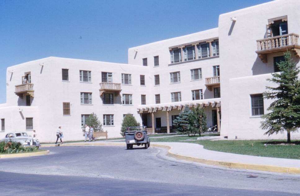 University of New Mexico: Mesa Vista (Men's) Dorm - 23 APR 1953 by Kent Hoffman