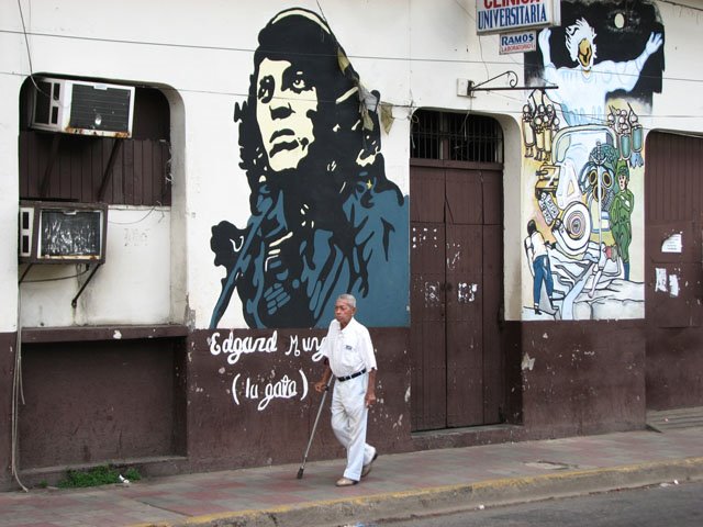 Mural Leon Nicaragua, Heroes of the Sandinista Revolution, and survivor of the war by snorth