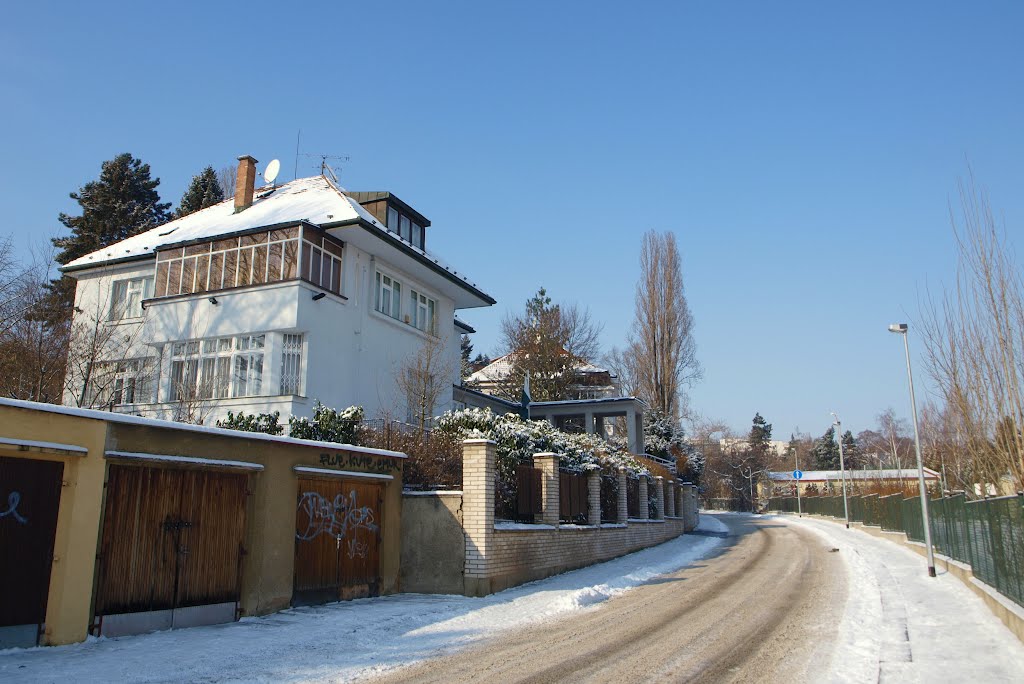 Vila čp. 1073 a Kadeřávkovská ulice, Dejvice by Pavel Kacl