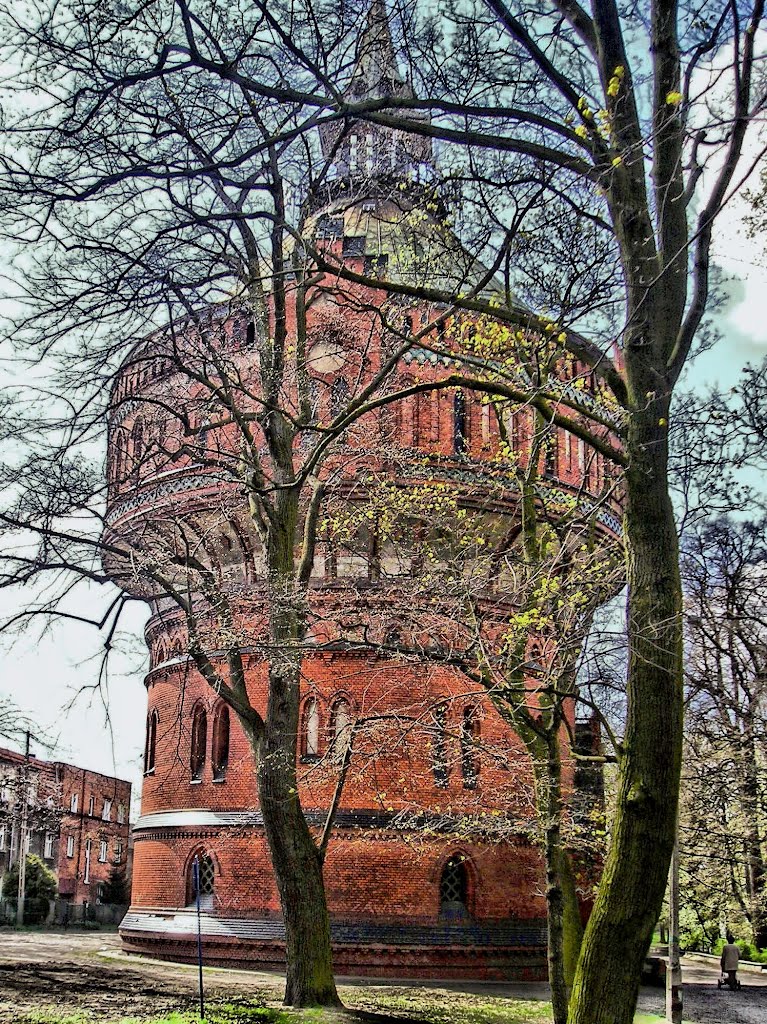 The water tower, park on the Hill of General Dabrowski by MariuszTarapata