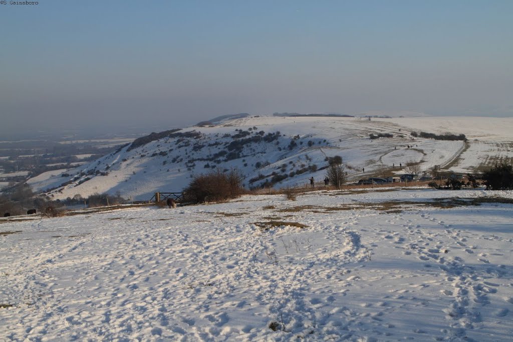 Snowy Ditchling Beacon by sgainsboro