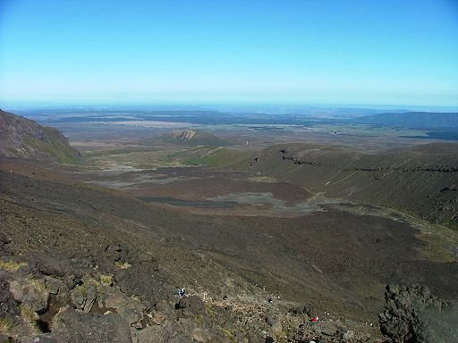 View towards the west along Mangatepopo Stream Valley by Greg Steenbeeke