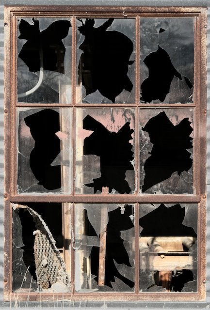 Broken Window, Moody, Tx by Paul Adams