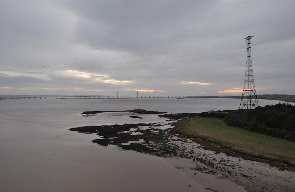 Severn Bridge : River Severn & Beachley by A Photographer