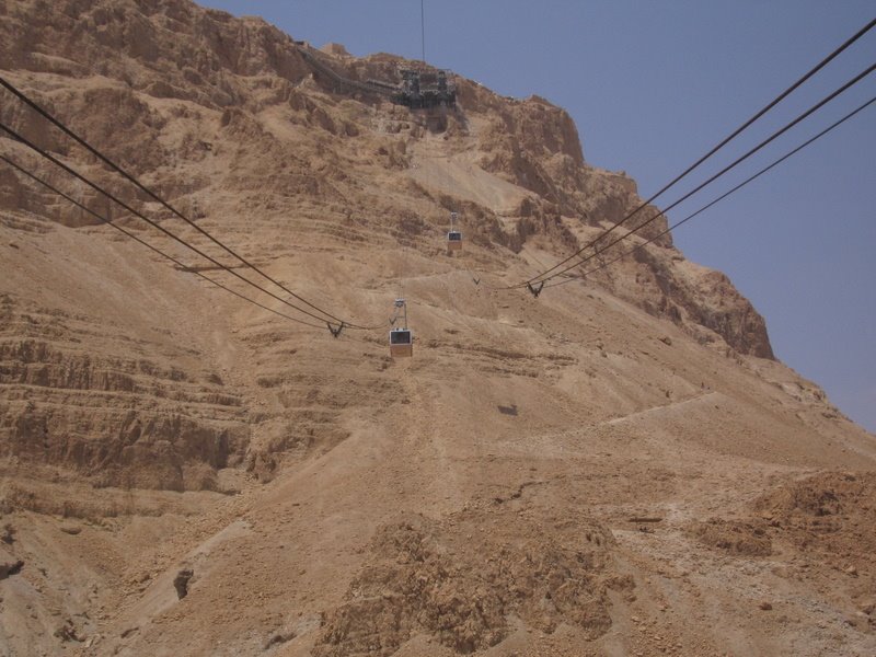 On the way up to Masada by cable car by RoadMode