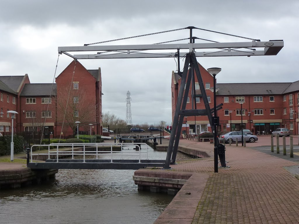 Cantilevered Lift Bridge No 126D Over The Shropshire Union Canal. by Peter Hodge