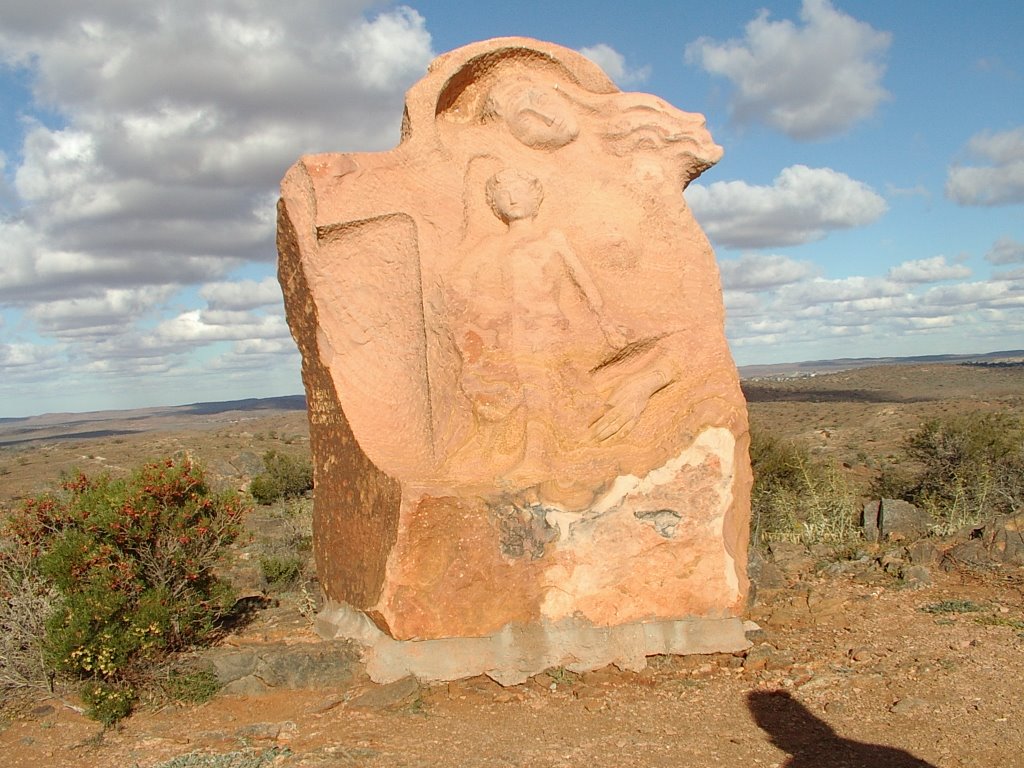 One of The Living Desert Sculptures North of Broken Hill by Ian R Garling