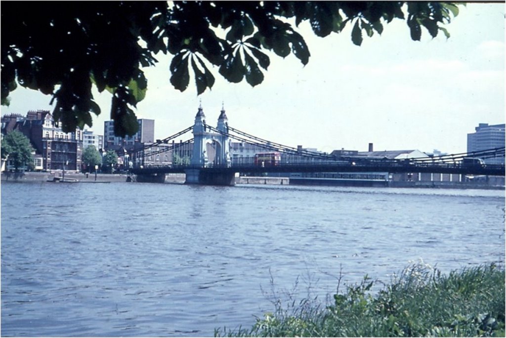 Hammersmith Bridge in 1971 by Figaro's Dad