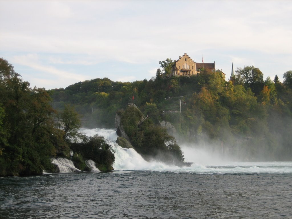 View onto Rhein Falls from near the old mill by kapibara