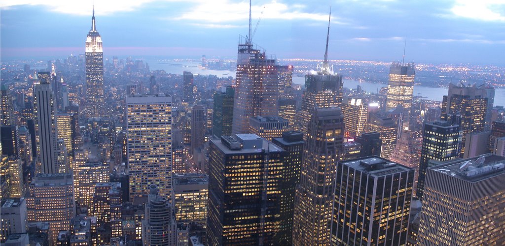 Top of the Rock - Late afternoon, New York Citylights by Remmert