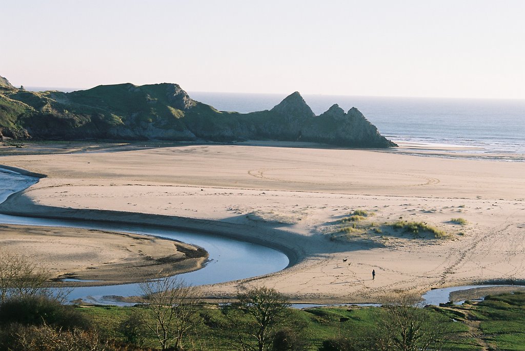 Three Cliffs Bay from Notthill, Swansea by Geoff Francis